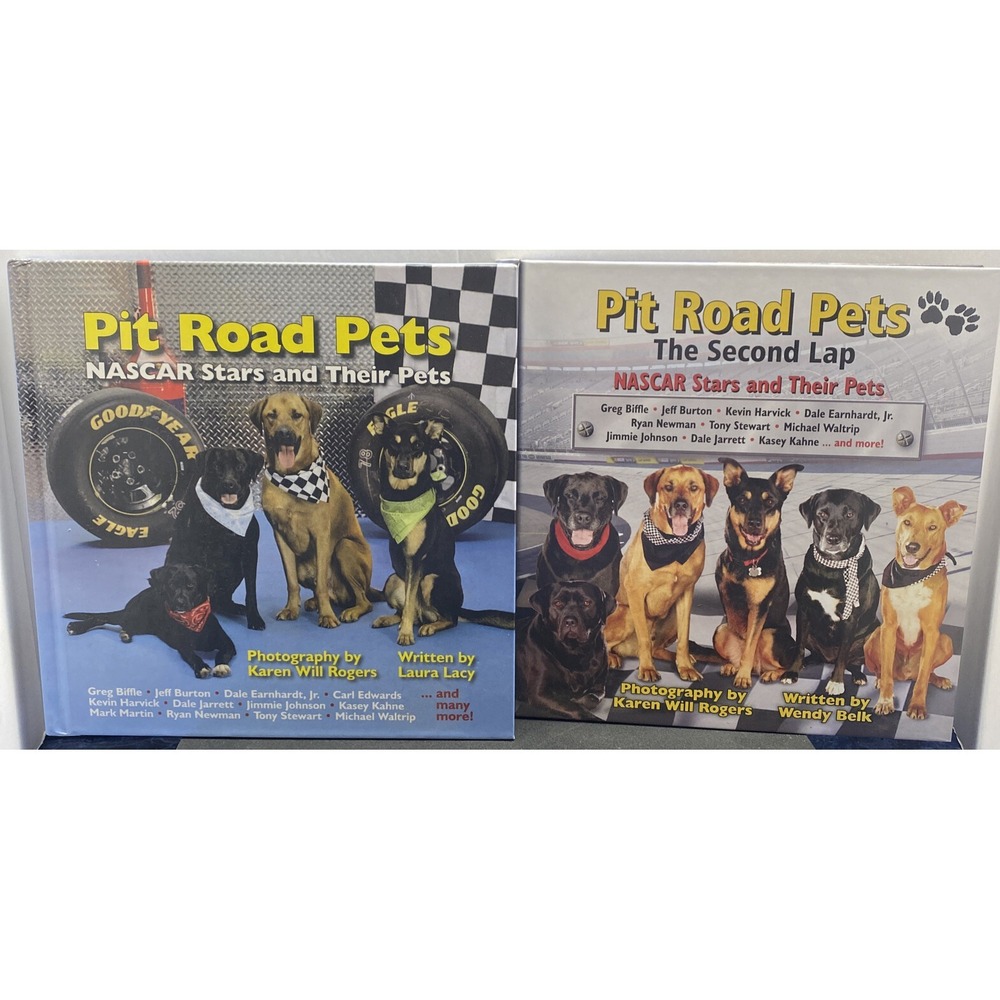 PIT ROAD PETS NASCAR Stars and their Pets Lot of 2